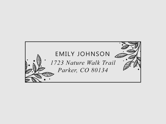 ADDRESS STAMP PERSONALIZE, Square Monogram Custom Stamp, Self Inking Return  Address Stamp, Custom Address Stamps -  Israel