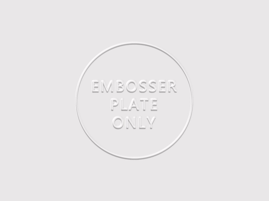 Embossing Plate Only Replacement Embosser Plate Round Embosser Made in