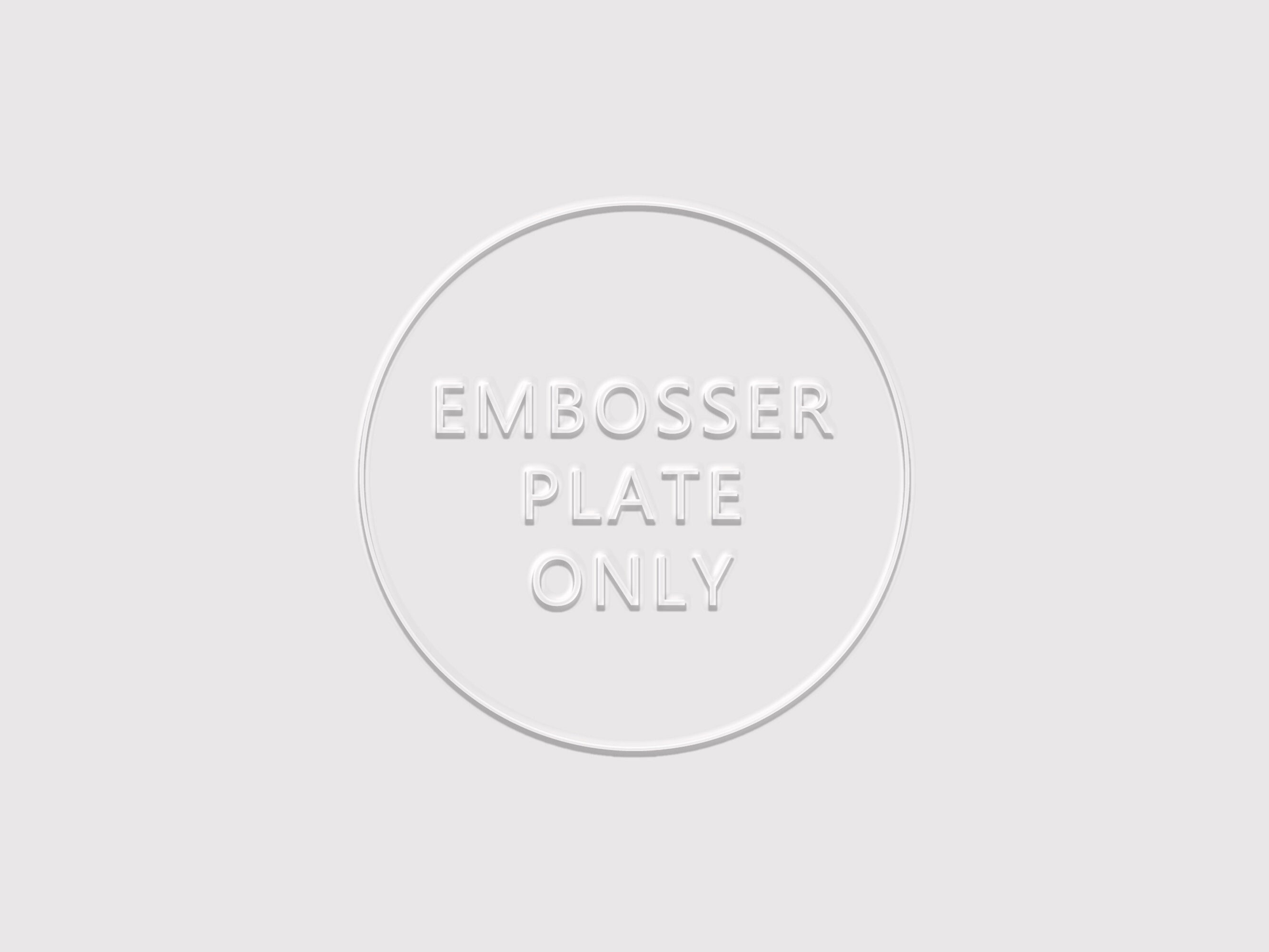 Embossing Plate Only Replacement Embosser Plate Round Embosser Made in