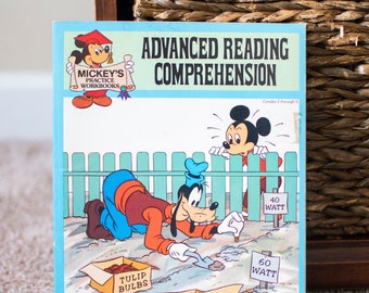 Vintage 1980s Mickey's Reading Workbook - Disney Ephemera