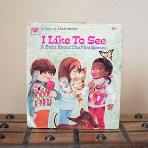 Vintage &quot;I Like to See&quot;, Whitman Tell a Tale Book, 1973 Children&#39;s Book, Storybook, Picture Book, Mid Century 1970s, Five Senses