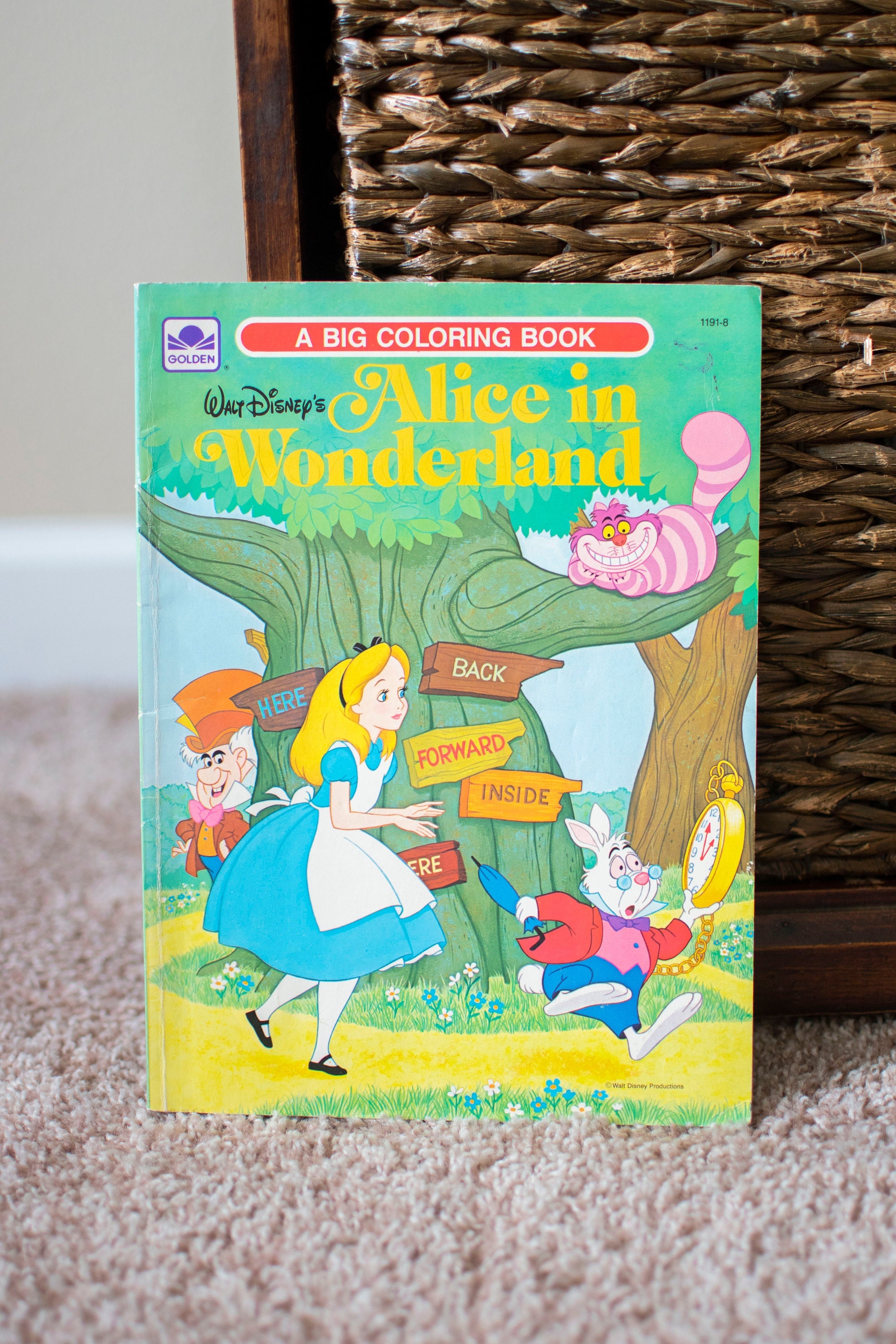 Disney's Alice in Wonderland Vintage Golden Books A Big Coloring
