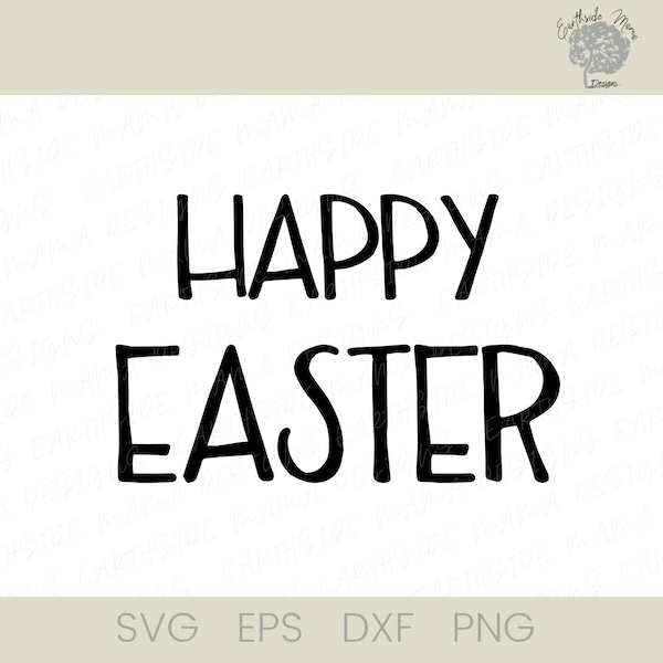 Happy Easter SVG - Easter Skinny font svg - Easter Cricut Cut File - Easter silhouette cut file - Happy Easter clip art