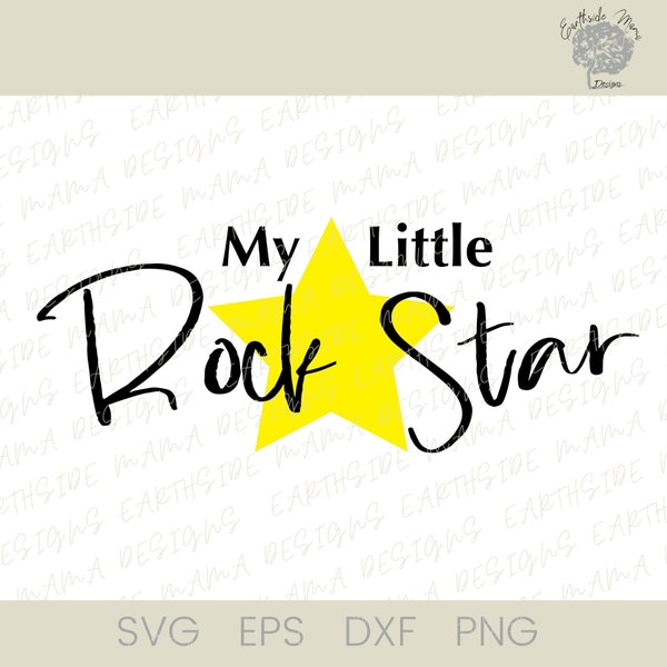 My Little Rockstar SVG - My Little Rock Star Cut File - Rock star Design - Fun Viral TikTok Song