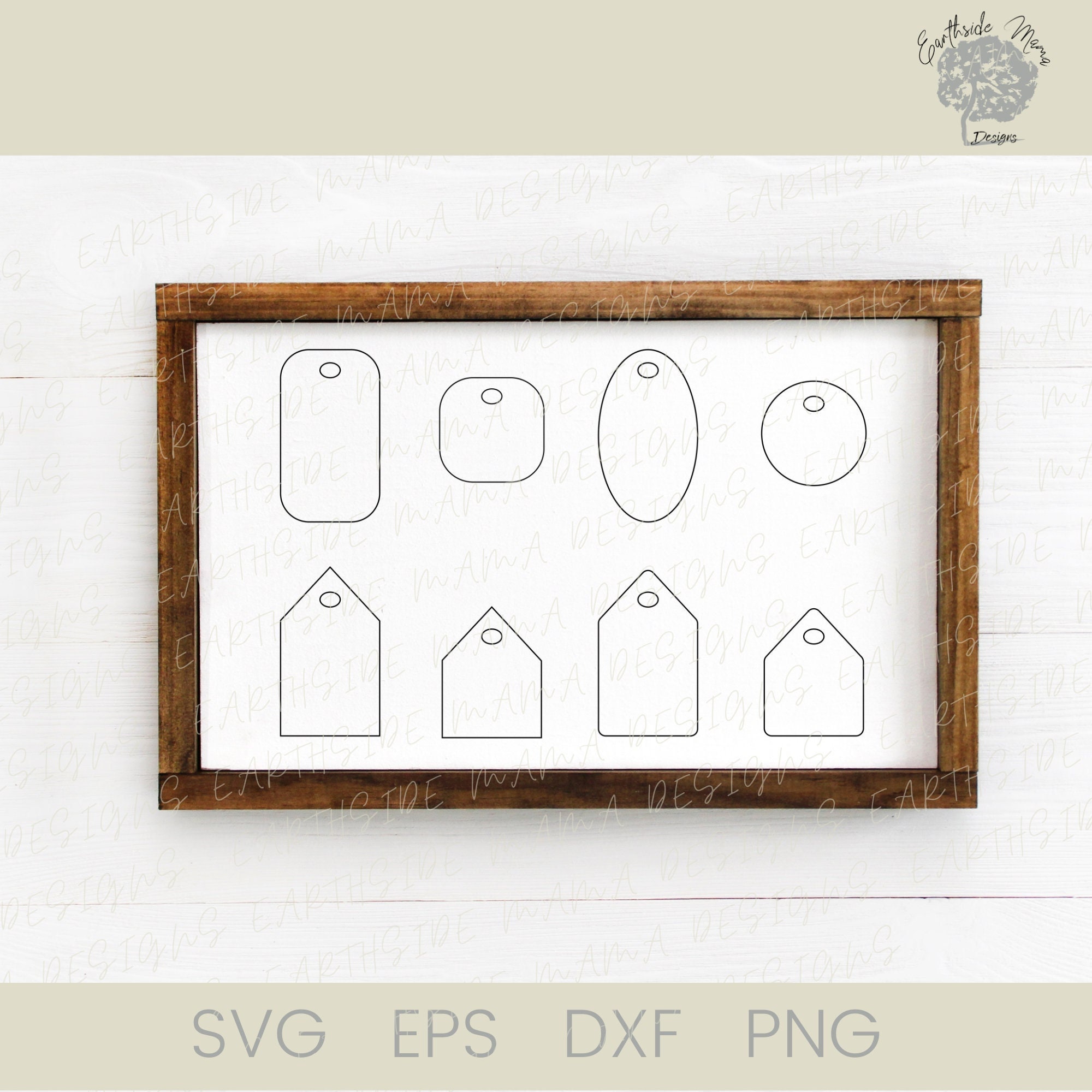 Simple Tag Shape Simple Tag Shape SVG Bundle, Holiday Tag Cutouts, Gift Tag Shape PNG ...
