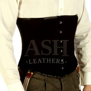 Mens Cotton Corset: Waist Trainer, Posture Support Corset for Men, Tummy Control