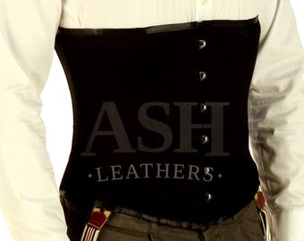 Mens Cotton Corset: Waist Trainer, Posture Support Corset for Men, Tummy Control