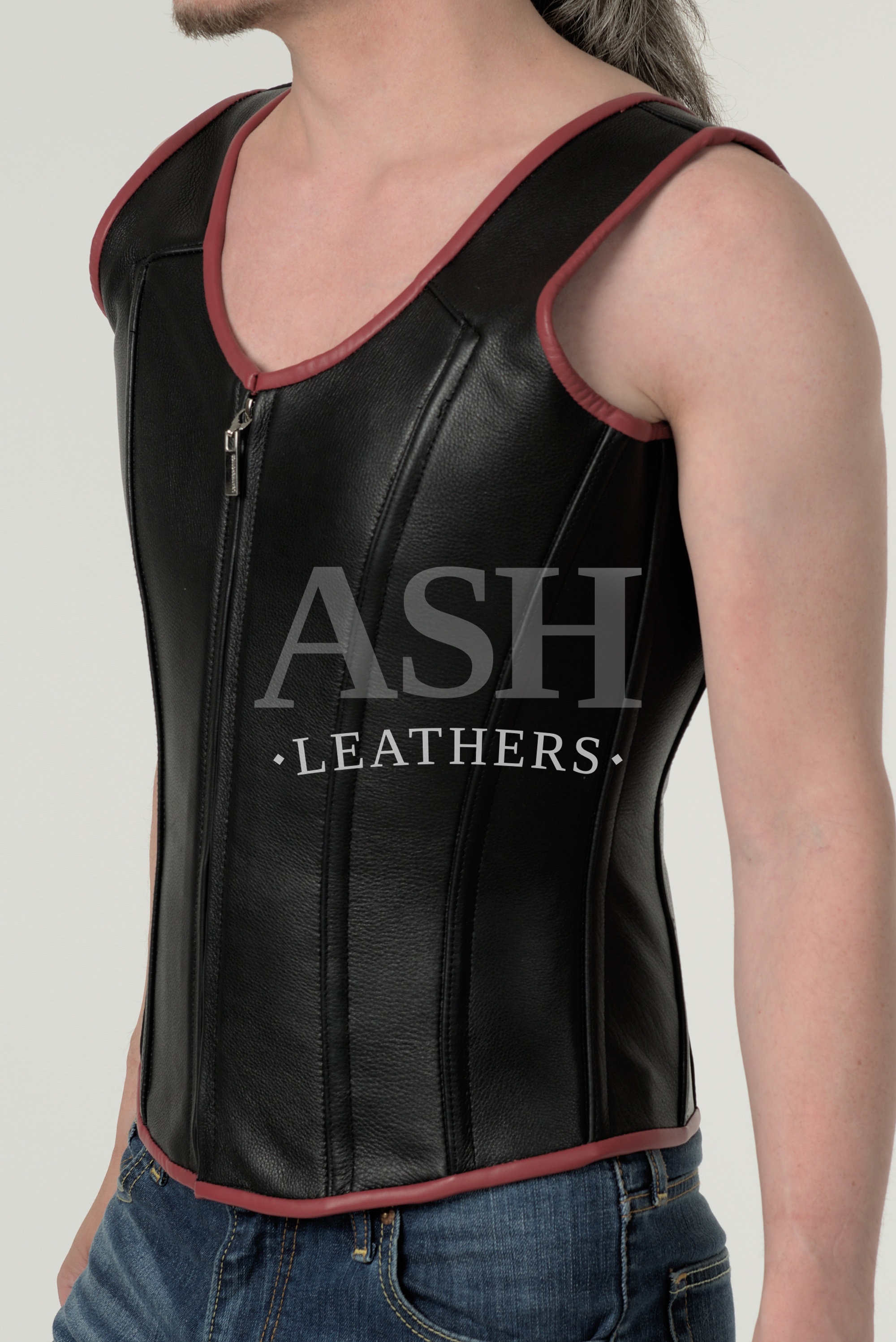 Mens Latex Corset Vest - Rubber Corsets by Vex Clothing - Busto