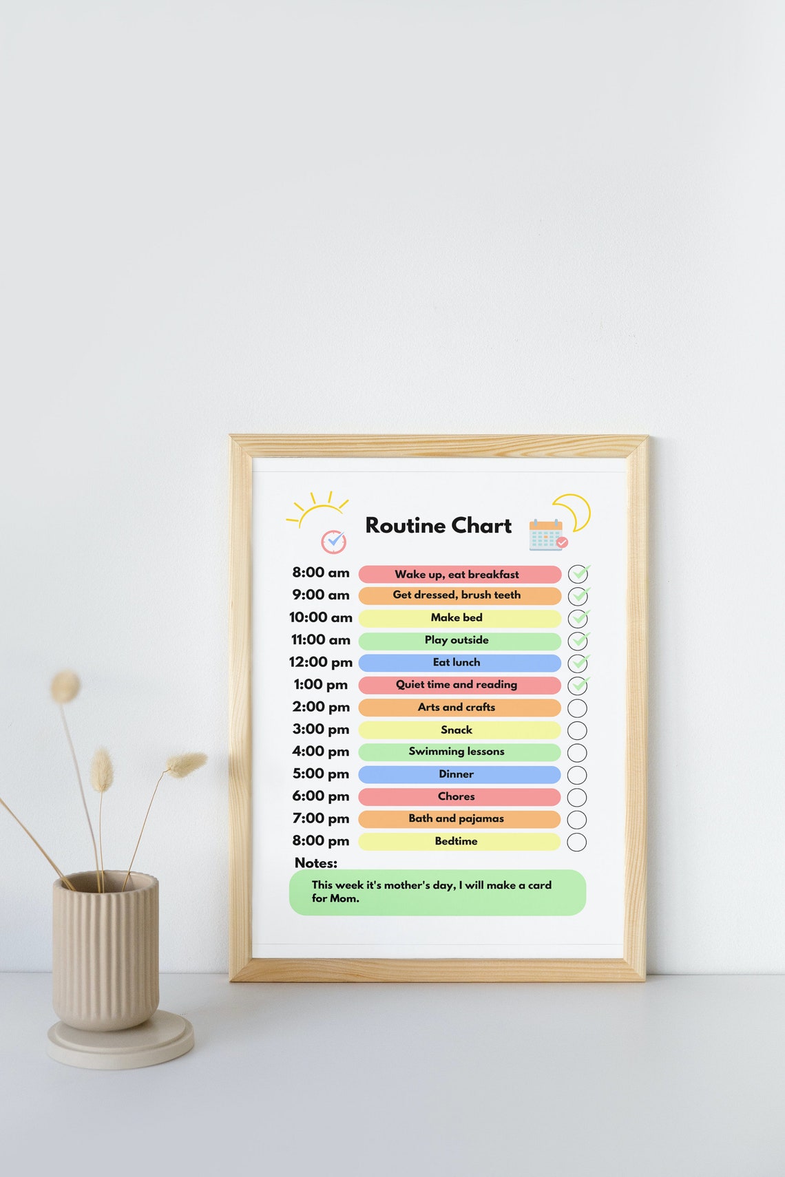 Timetable Routine Chart Routine Chart | Routine Visual - Etsy