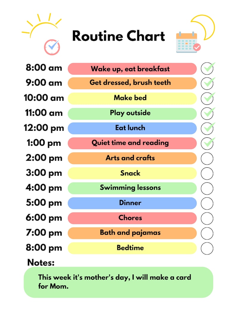 Routine Chart | Routine Visual - Etsy