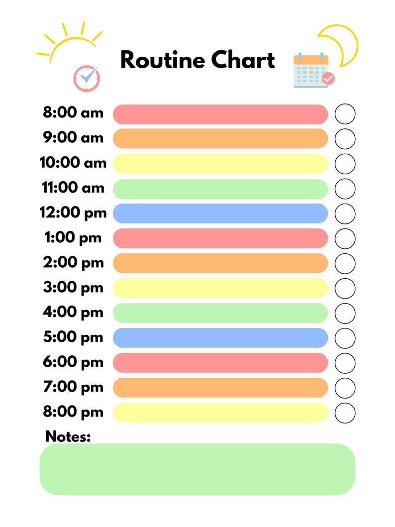 Check Mark Routine Routine Chart | Routine Visual - Etsy