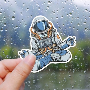 Meditating Astronaut Keychain