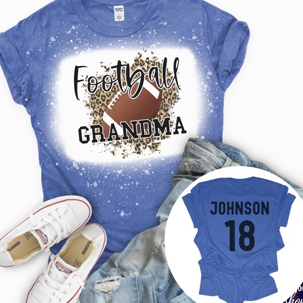 Personalized Football Grandma Shirt, custom grandma shirt, gift for grandma, high school football shirt, football player team spirit tee