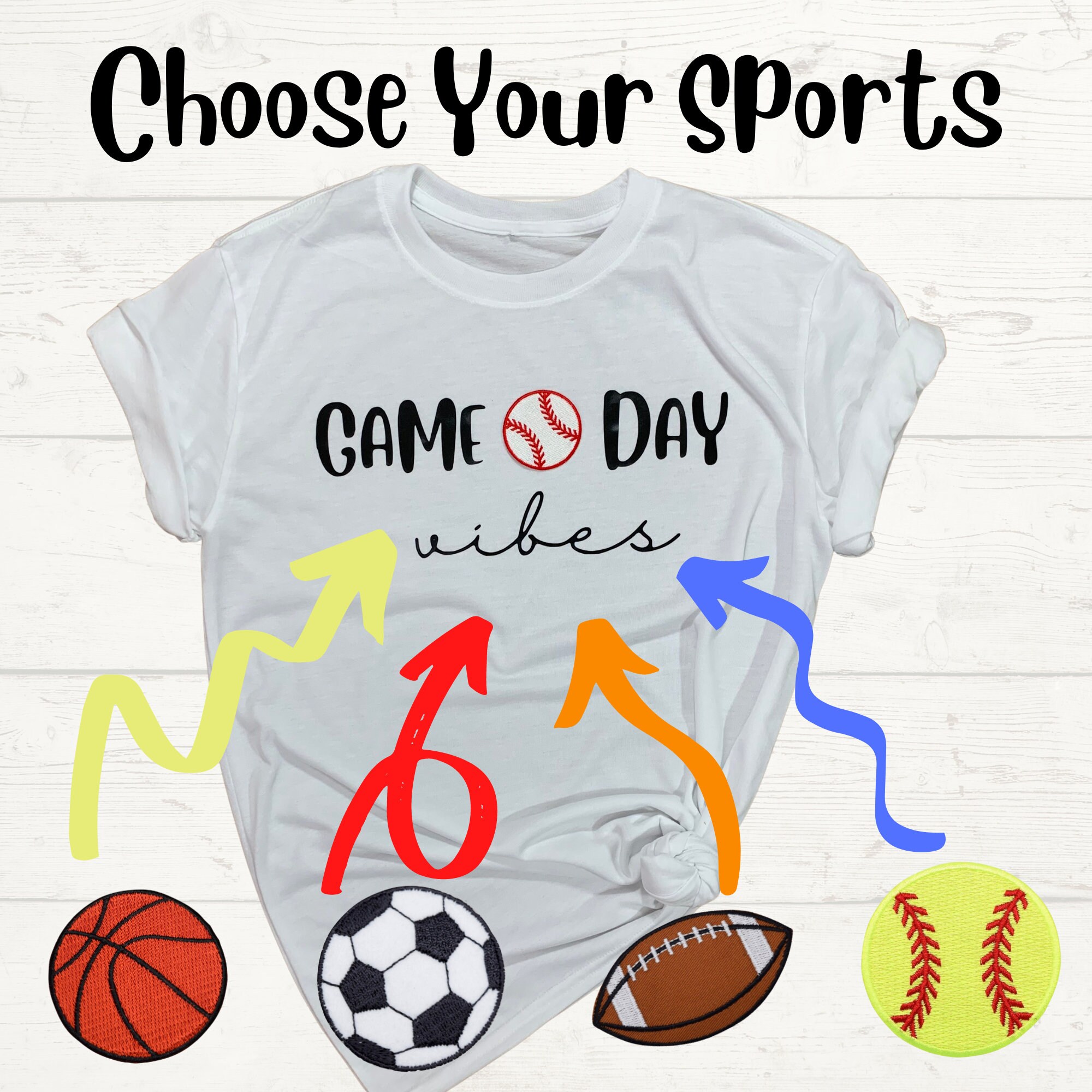 Game Day Vibes Shirt Soccer Baseball Basketball Football | Etsy