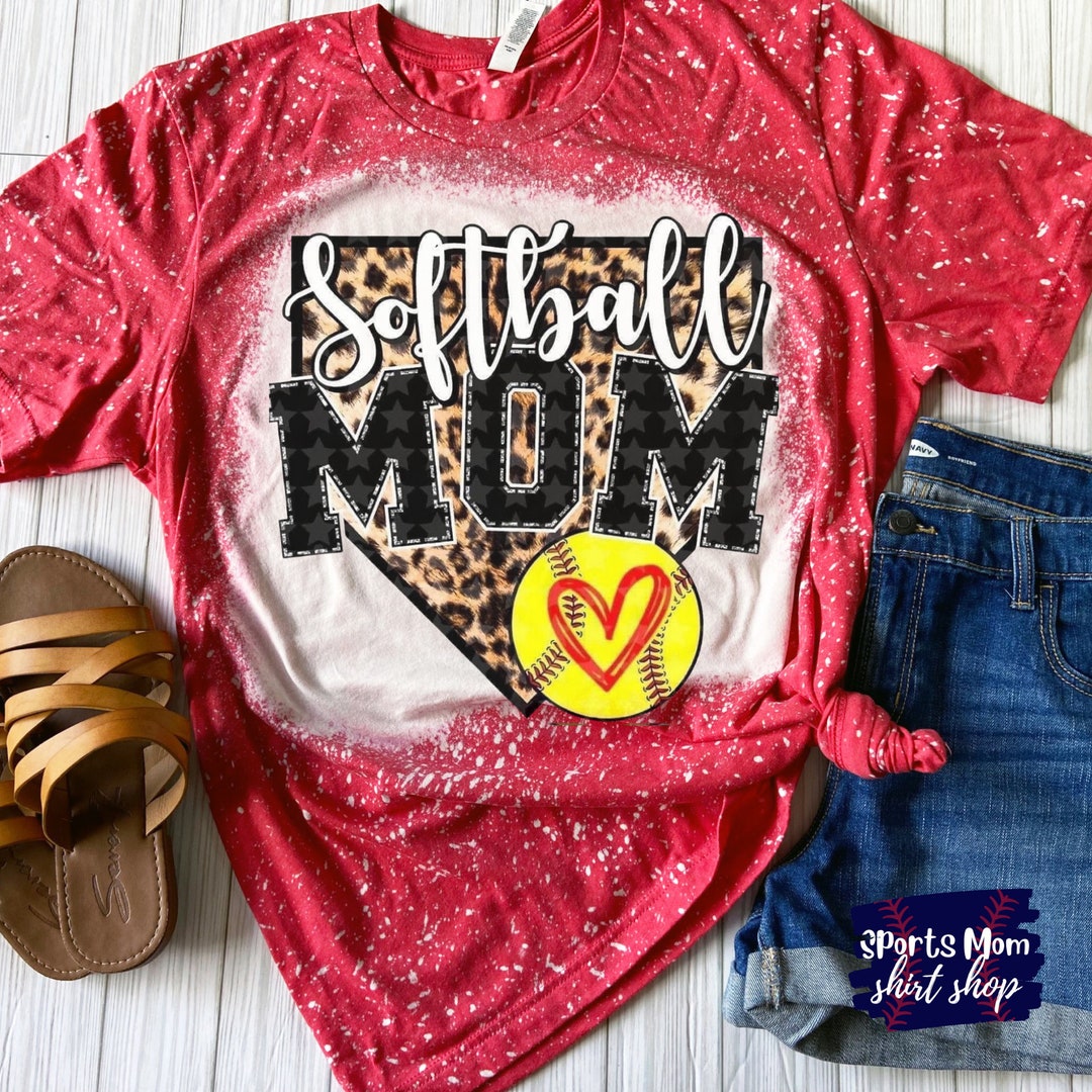Leopard Softball Mom Shirt Game Day Softball Mama Shirt Gift Etsy