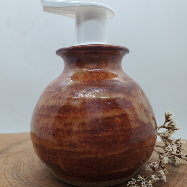 Handmade Foaming Ceramic Soap Dispenser, Dish Soap Dispenser Pump, Liquid Soap Dispensers