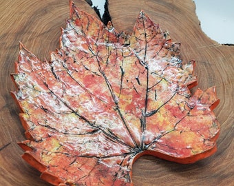 Leaf Ceramic Spoon Rests, Handmade Nature Pottery