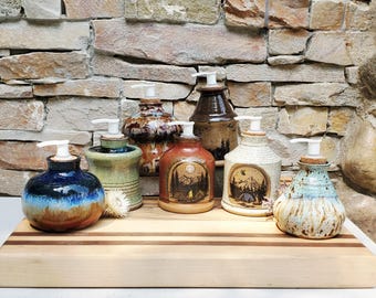 Hand Thrown Pottery Soap Dispenser