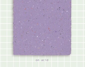 A4 handmade recycled paper in colour "On acid" - Handmade paper for art and journalling - Single sheet