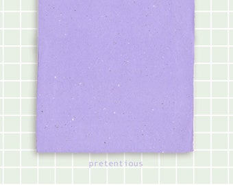 A4 handmade recycled paper in colour "Pretentious" - Handmade paper for art and journalling - Single sheet