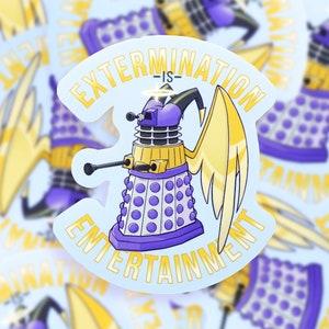 Extermination is Entertainment Adam Dalek sticker Glossy vinyl sticker 7.3x8.5 cm in size Hazbin Hotel // Doctor Who image 2