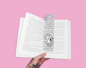 Screaming Animals BOOKMARKS linoleum block print on 220gsm paper - 21cm x 6,5cm - Hand pressed - Linoprint bookmark
