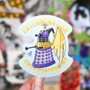 Extermination is Entertainment Adam Dalek sticker Glossy vinyl sticker 7.3x8.5 cm in size Hazbin Hotel // Doctor Who image 3