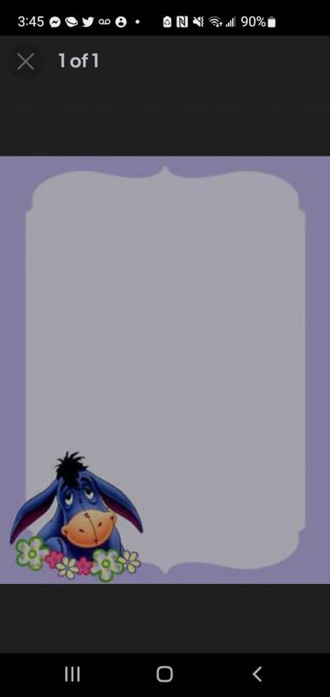 Eeyore Printed Stationary 50 Sheets - Etsy