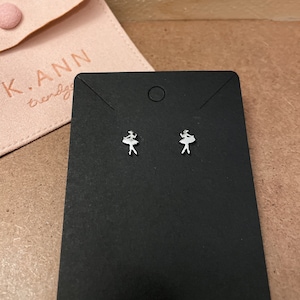 Ballet earrings ballerina studs, stainless steel ballerina earrings, cute stethoscope studs, medical earrings, stet earrings stud,nurse gift