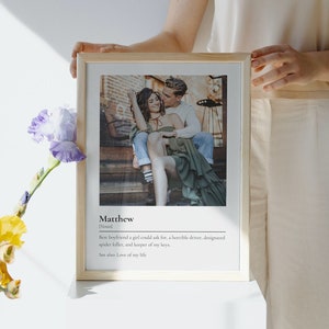 Stampa di definizione personalizzata - Regalo di San Valentino - Poster di definizione divertente - Regalo fotografico unico per coppie - Poster di definizione - Regalo di anniversario romantico