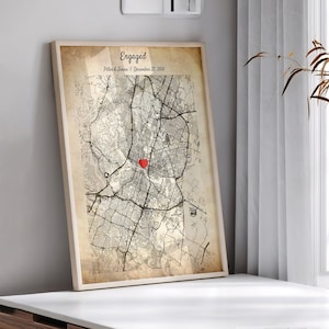 Verlobungskarte Print, Verlobungsgeschenk für Paare, personalisierte Karte, Hochzeitsgeschenk, Verlobungsrahmen, nur verlobtes Geschenk, Geschenk vor der Hochzeit