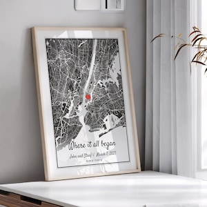 Carte cadeau d'anniversaire de naissance, premier rendez-vous avec impression de carte personnalisée, joli cadeau de relation, impression de carte personnalisée cadeau d'anniversaire de mariage