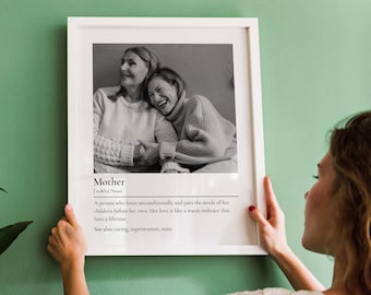 Custom Mom Definition Print Mother's Day Photo Gift From Daughter - Personalized Mother Definition Poster First Mother's Day Gift
