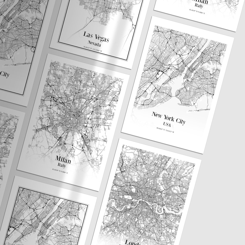 Any City Map - Custom City Map Print - Personalized Map Print of Any City - Hometown Custom City Map Poster - Custom Street Map Gift