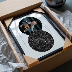 The Day You Became My Dad Custom Star Map - First Time Dad Christmas Gift, Night Sky By Date Print New Dad Birthday Gift