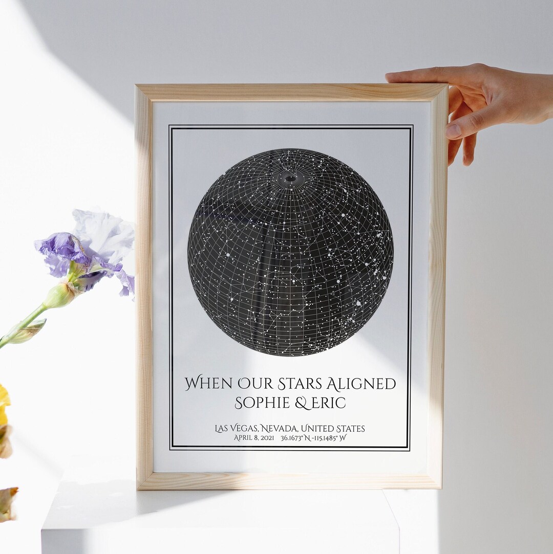 Personalized Star Map Print – the Night We Met Night Sky by Date Art ...