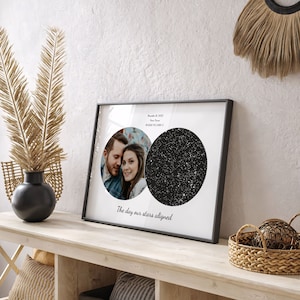 framed star map poster- black frame