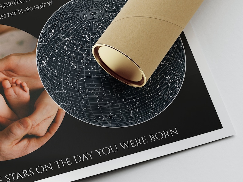 The Stars on the Day You Were Born Star Map by Date Location - Etsy