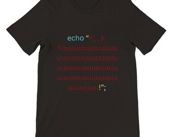 Lustiges Coder T-Shirt: "Echo F You" Programmierer Geschenk