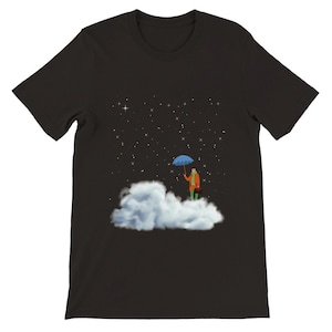 Inspirational Mary Poppins Design / Take A Walk In The Clouds / Starry Night Gaze / - Premium Unisex Crewneck T-shirt