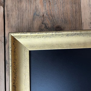 Professionally framed chalkboard / noticeboard. Real wood frame. Gold / Silver / Pewter hand finished Italian mouldings framed in the UK. image 2