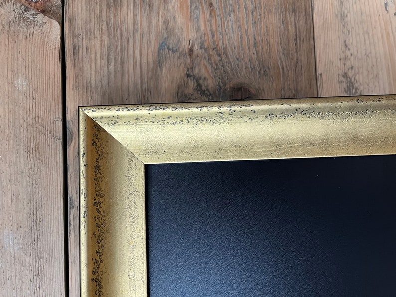 Professionally framed chalkboard / noticeboard. Real wood frame. Gold / Silver / Pewter hand finished Italian mouldings framed in the UK. image 2