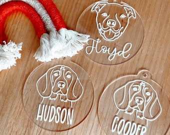 Personalised pet bauble/ Christmas ornament/ personalised dog bauble/ Personalised cat bauble