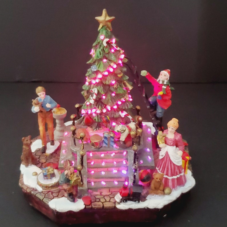 Santa's Fiber Optic Christmas Tree Trim A Tree Etsy