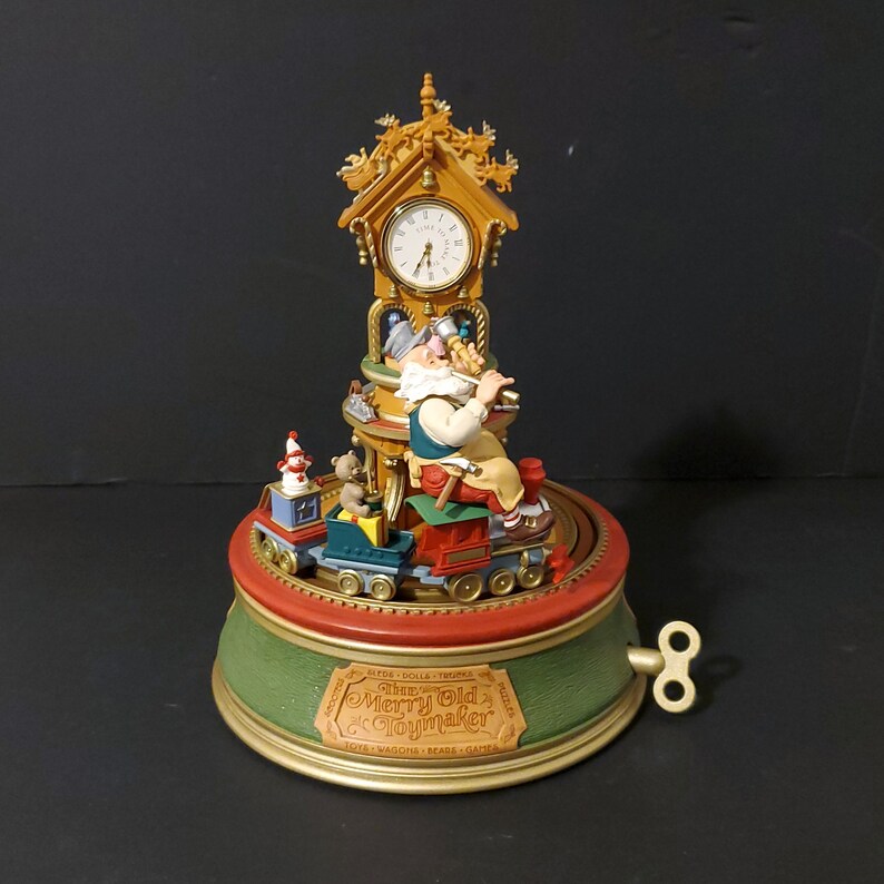 Hallmark the Merry Old Toymaker Christmas Music Box and Clock Etsy