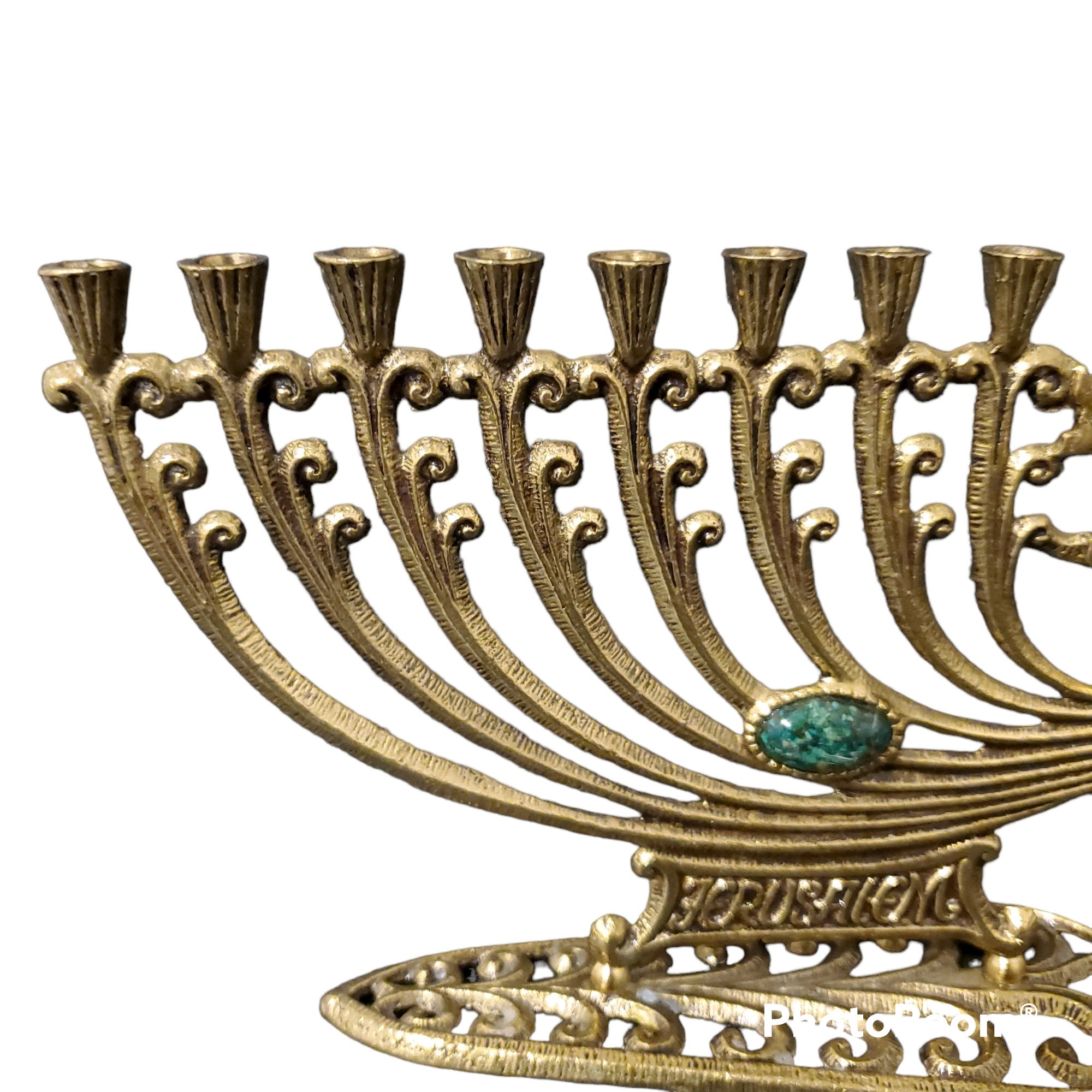 Menorah Hanukkah by Wainberg Made in Israel Brass Menorah Etsy