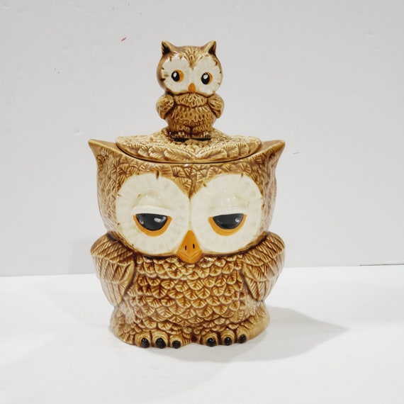 Owl Ceramic Jar Vintage Double Sided Ceramic OWLSITTRE Mold Etsy