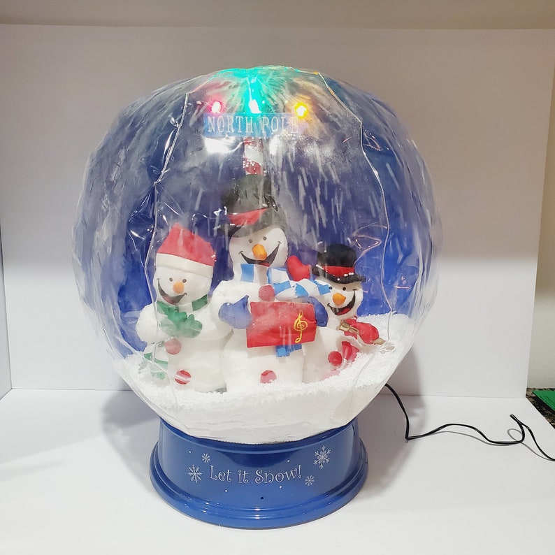 Gemmy Industries Inflatable Tabletop Snow Globe Air Blown Etsy