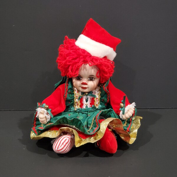 Jingles & Belle Marie Osmond Porcelain Doll 11" Twin Series Elf Holidays Doll