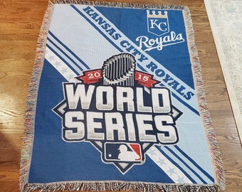 Kansas City Royals 2015 World Series Champions Throw Blanket Tapestry 54” X 42”